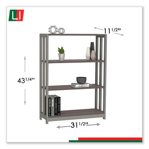 Linea Italia® wholesale. Trento Line Bookcase, Three-shelf, 31 1-2w X 11 5-8d X 43 1-4h, Mocha. HSD Wholesale: Janitorial Supplies, Breakroom Supplies, Office Supplies.