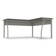 Load image into Gallery viewer, Linea Italia® wholesale. Trento Line L-shaped Desk, 59.13&quot; X 59.13&quot; X 29.5&quot;, Mocha-gray. HSD Wholesale: Janitorial Supplies, Breakroom Supplies, Office Supplies.