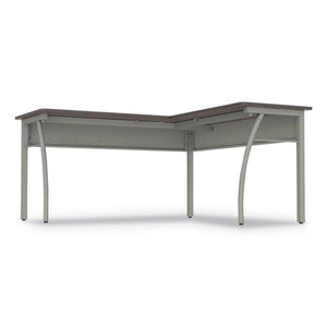 Linea Italia® wholesale. Trento Line L-shaped Desk, 59.13" X 59.13" X 29.5", Mocha-gray. HSD Wholesale: Janitorial Supplies, Breakroom Supplies, Office Supplies.