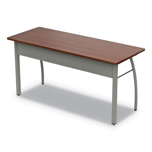 Linea Italia® wholesale. Trento Line Rectangular Desk, 59.13" X 23.63" X 29.5", Cherry. HSD Wholesale: Janitorial Supplies, Breakroom Supplies, Office Supplies.