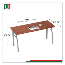 Load image into Gallery viewer, Linea Italia® wholesale. Trento Line Rectangular Desk, 59.13&quot; X 23.63&quot; X 29.5&quot;, Cherry. HSD Wholesale: Janitorial Supplies, Breakroom Supplies, Office Supplies.