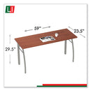 Linea Italia® wholesale. Trento Line Rectangular Desk, 59.13" X 23.63" X 29.5", Cherry. HSD Wholesale: Janitorial Supplies, Breakroom Supplies, Office Supplies.