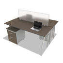 Linea Italia® wholesale. Trento Line Rectangular Desk, 59.13" X 23.63" X 29.5", Mocha. HSD Wholesale: Janitorial Supplies, Breakroom Supplies, Office Supplies.