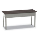 Linea Italia® wholesale. Trento Line Rectangular Desk, 59.13" X 23.63" X 29.5", Mocha. HSD Wholesale: Janitorial Supplies, Breakroom Supplies, Office Supplies.