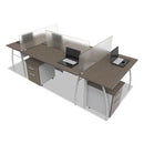 Linea Italia® wholesale. Trento Line Rectangular Desk, 59.13" X 23.63" X 29.5", Mocha. HSD Wholesale: Janitorial Supplies, Breakroom Supplies, Office Supplies.