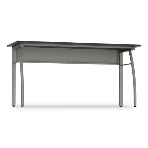 Linea Italia® wholesale. Trento Line Rectangular Desk, 59.13" X 23.63" X 29.5", Mocha. HSD Wholesale: Janitorial Supplies, Breakroom Supplies, Office Supplies.