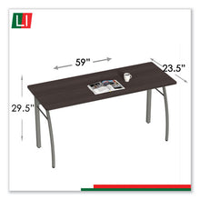 Load image into Gallery viewer, Linea Italia® wholesale. Trento Line Rectangular Desk, 59.13&quot; X 23.63&quot; X 29.5&quot;, Mocha. HSD Wholesale: Janitorial Supplies, Breakroom Supplies, Office Supplies.