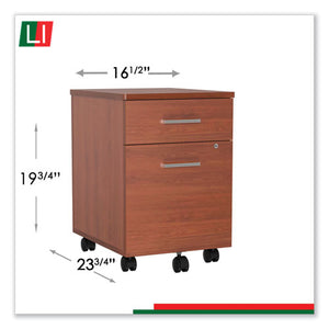 Linea Italia® wholesale. Trento Line Mobile Pedestal File, 16.5w X 19.75d X 23.63h, Cherry. HSD Wholesale: Janitorial Supplies, Breakroom Supplies, Office Supplies.