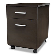 Load image into Gallery viewer, Linea Italia® wholesale. Trento Line Mobile Pedestal File, 16.5w X 19.75d X 23.63h, Box-file Drawer, Mocha. HSD Wholesale: Janitorial Supplies, Breakroom Supplies, Office Supplies.