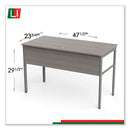 Linea Italia® wholesale. Urban Series Desk Workstation, 47.25" X 23.75" X 29.5", Ash. HSD Wholesale: Janitorial Supplies, Breakroom Supplies, Office Supplies.