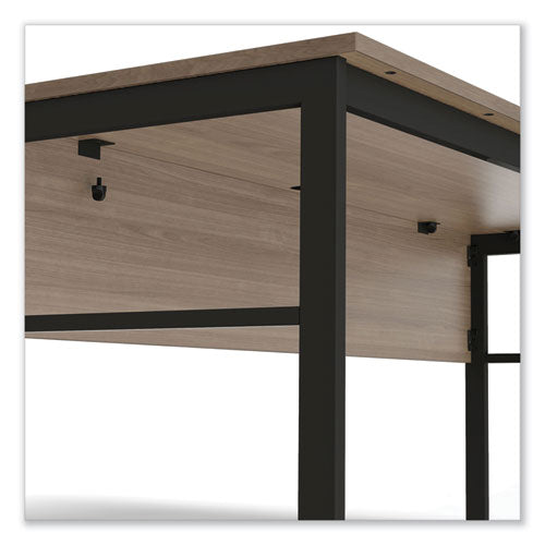 Linea Italia® wholesale. Urban Series Desk Workstation, 47.25" X 23.75" X 29.5", Natural Walnut. HSD Wholesale: Janitorial Supplies, Breakroom Supplies, Office Supplies.