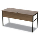 Linea Italia® wholesale. Urban Series Desk Workstation, 59" X 23.75" X 29.5", Natural Walnut. HSD Wholesale: Janitorial Supplies, Breakroom Supplies, Office Supplies.
