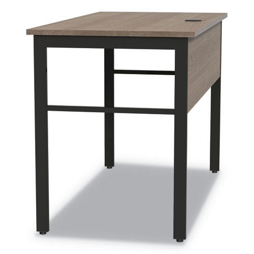 Linea Italia® wholesale. Urban Series Desk Workstation, 59" X 23.75" X 29.5", Natural Walnut. HSD Wholesale: Janitorial Supplies, Breakroom Supplies, Office Supplies.