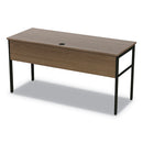 Linea Italia® wholesale. Urban Series Desk Workstation, 59" X 23.75" X 29.5", Natural Walnut. HSD Wholesale: Janitorial Supplies, Breakroom Supplies, Office Supplies.