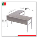 Linea Italia® wholesale. Urban Series L- Shaped Desk, 59" X 59" X 29.5", Ash. HSD Wholesale: Janitorial Supplies, Breakroom Supplies, Office Supplies.