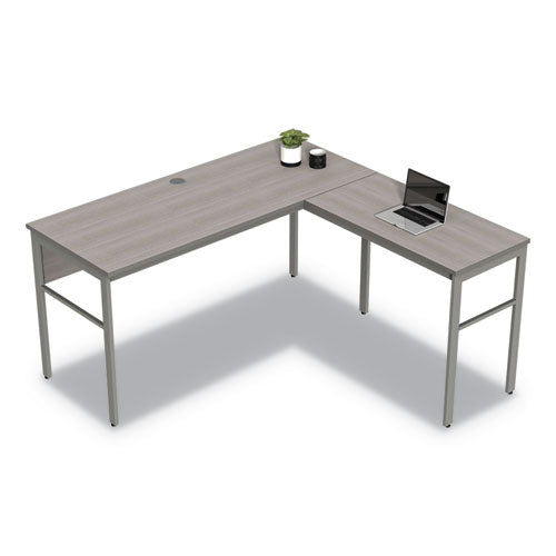 Linea Italia® wholesale. Urban Series L- Shaped Desk, 59" X 59" X 29.5", Ash. HSD Wholesale: Janitorial Supplies, Breakroom Supplies, Office Supplies.