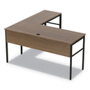 Linea Italia® wholesale. Urban Series L- Shaped Desk, 59" X 59" X 29.5", Natural Walnut. HSD Wholesale: Janitorial Supplies, Breakroom Supplies, Office Supplies.