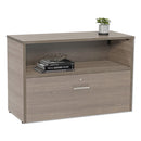 Linea Italia® wholesale. Urban 36" Credenza, Bottom Pedestal, 35.25w X 15.25d X 23.75h, Natural Walnut. HSD Wholesale: Janitorial Supplies, Breakroom Supplies, Office Supplies.