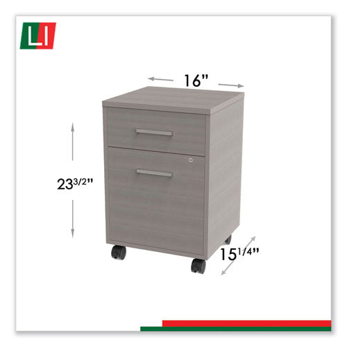 Linea Italia® wholesale. Urban Mobile File Pedestal, 16w X 15.25d X 23.75h, Ash. HSD Wholesale: Janitorial Supplies, Breakroom Supplies, Office Supplies.