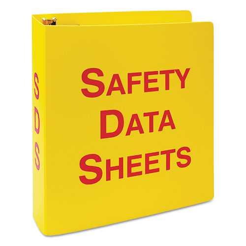 LabelMaster® wholesale. Ghs Sds Binder, 3 Rings, 2.5" Capacity, 11 X 8.5, Yellow-red. HSD Wholesale: Janitorial Supplies, Breakroom Supplies, Office Supplies.