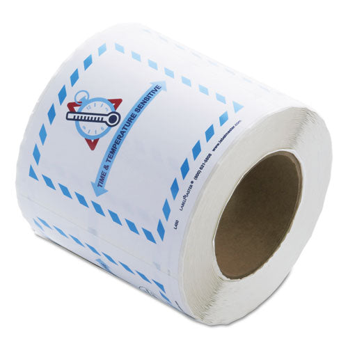 LabelMaster® wholesale. Shipping And Handling Self-adhesive Labels, Time And Temperature Sensitive, 5.5 X 5, Blue-gray-red-white, 500-roll. HSD Wholesale: Janitorial Supplies, Breakroom Supplies, Office Supplies.