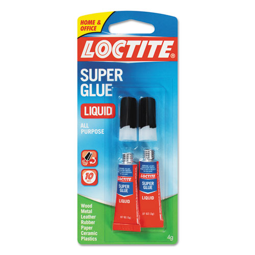Loctite® wholesale. Super Glue Liquid Tubes, 0.07 Oz, Dries Clear, 2-pack. HSD Wholesale: Janitorial Supplies, Breakroom Supplies, Office Supplies.