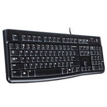 Load image into Gallery viewer, Logitech® wholesale. Logitech K120 Ergonomic Desktop Wired Keyboard, Usb, Black. HSD Wholesale: Janitorial Supplies, Breakroom Supplies, Office Supplies.