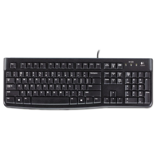 Logitech® wholesale. Logitech K120 Ergonomic Desktop Wired Keyboard, Usb, Black. HSD Wholesale: Janitorial Supplies, Breakroom Supplies, Office Supplies.