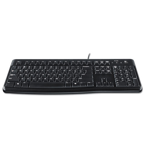 Logitech® wholesale. Logitech K120 Ergonomic Desktop Wired Keyboard, Usb, Black. HSD Wholesale: Janitorial Supplies, Breakroom Supplies, Office Supplies.