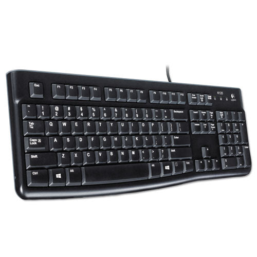 Logitech® wholesale. Logitech K120 Ergonomic Desktop Wired Keyboard, Usb, Black. HSD Wholesale: Janitorial Supplies, Breakroom Supplies, Office Supplies.