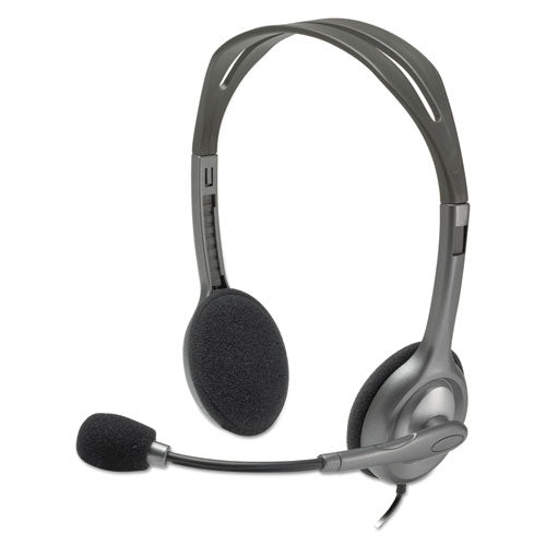 Logitech® wholesale. Logitech H111 Binaural Over-the-head, Stereo Headset, Black-silver. HSD Wholesale: Janitorial Supplies, Breakroom Supplies, Office Supplies.