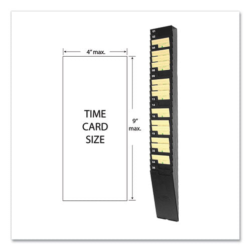 Lathem® Time wholesale. Expandable Time Card Rack, 25-pocket, Holds 9" Cards, Plastic, Black. HSD Wholesale: Janitorial Supplies, Breakroom Supplies, Office Supplies.