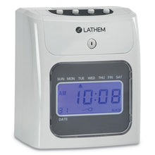 Load image into Gallery viewer, Lathem® Time wholesale. 400e Top-feed Time Clock Bundle, White. HSD Wholesale: Janitorial Supplies, Breakroom Supplies, Office Supplies.