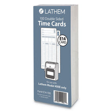 Load image into Gallery viewer, Lathem® Time wholesale. E14-100 Time Cards, Bi-weekly-monthly-semi-monthly-weekly, Two Sides, 7&quot;. HSD Wholesale: Janitorial Supplies, Breakroom Supplies, Office Supplies.