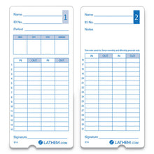 Load image into Gallery viewer, Lathem® Time wholesale. E14-100 Time Cards, Bi-weekly-monthly-semi-monthly-weekly, Two Sides, 7&quot;. HSD Wholesale: Janitorial Supplies, Breakroom Supplies, Office Supplies.