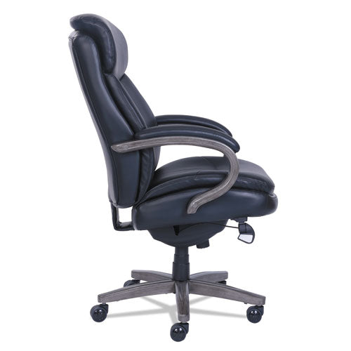 La-Z-Boy® wholesale. Woodbury High-back Executive Chair, Supports Up To 300 Lbs., Black Seat-black Back, Weathered Gray Base. HSD Wholesale: Janitorial Supplies, Breakroom Supplies, Office Supplies.