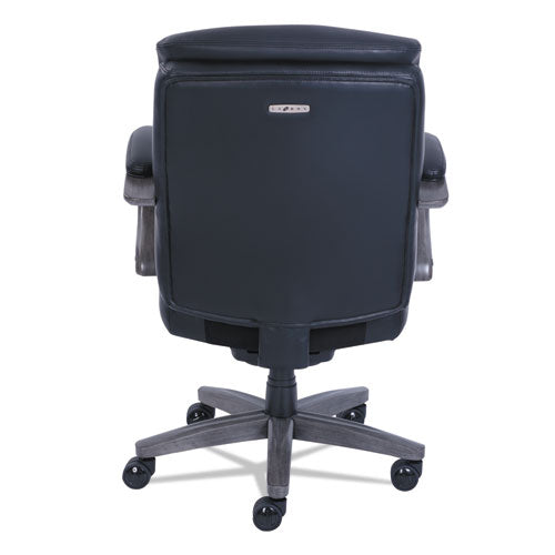 La-Z-Boy® wholesale. Woodbury Mid-back Executive Chair, Supports Up To 300 Lbs., Black Seat-black Back, Weathered Gray Base. HSD Wholesale: Janitorial Supplies, Breakroom Supplies, Office Supplies.