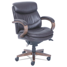 Load image into Gallery viewer, La-Z-Boy® wholesale. Woodbury Mid-back Executive Chair, Supports Up To 300 Lbs., Brown Seat-brown Back, Weathered Sand Base. HSD Wholesale: Janitorial Supplies, Breakroom Supplies, Office Supplies.