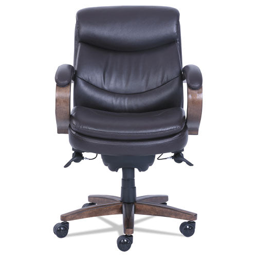 La-Z-Boy® wholesale. Woodbury Mid-back Executive Chair, Supports Up To 300 Lbs., Brown Seat-brown Back, Weathered Sand Base. HSD Wholesale: Janitorial Supplies, Breakroom Supplies, Office Supplies.