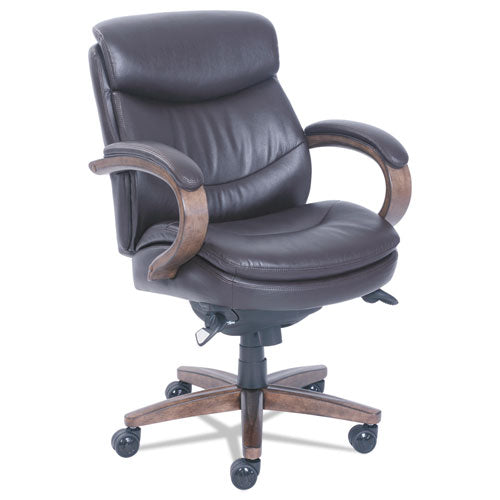 La-Z-Boy® wholesale. Woodbury Mid-back Executive Chair, Supports Up To 300 Lbs., Brown Seat-brown Back, Weathered Sand Base. HSD Wholesale: Janitorial Supplies, Breakroom Supplies, Office Supplies.