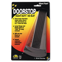 Load image into Gallery viewer, Master Caster® wholesale. Giant Foot Doorstop, No-slip Rubber Wedge, 3.5w X 6.75d X 2h, Brown. HSD Wholesale: Janitorial Supplies, Breakroom Supplies, Office Supplies.