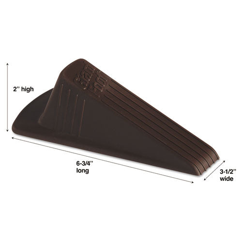 Master Caster® wholesale. Giant Foot Doorstop, No-slip Rubber Wedge, 3.5w X 6.75d X 2h, Brown. HSD Wholesale: Janitorial Supplies, Breakroom Supplies, Office Supplies.