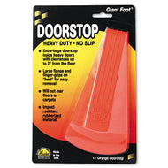 Master Caster® wholesale. Giant Foot Doorstop, No-slip Rubber Wedge, 3.5w X 6.75d X 2h, Safety Orange. HSD Wholesale: Janitorial Supplies, Breakroom Supplies, Office Supplies.