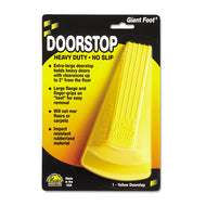 Master Caster® wholesale. Giant Foot Doorstop, No-slip Rubber Wedge, 3.5w X 6.75d X 2h, Safety Yellow. HSD Wholesale: Janitorial Supplies, Breakroom Supplies, Office Supplies.