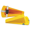 Master Caster® wholesale. Giant Foot Magnetic Doorstop, No-slip Rubber Wedge, 3.5w X 6.75d X 2h, Yellow. HSD Wholesale: Janitorial Supplies, Breakroom Supplies, Office Supplies.