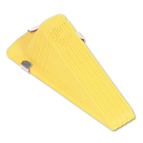 Master Caster® wholesale. Giant Foot Magnetic Doorstop, No-slip Rubber Wedge, 3.5w X 6.75d X 2h, Yellow. HSD Wholesale: Janitorial Supplies, Breakroom Supplies, Office Supplies.
