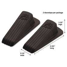 Load image into Gallery viewer, Master Caster® wholesale. Big Foot Doorstop, No Slip Rubber Wedge, 2.25w X 4.75d X 1.25h, Brown, 2-pack. HSD Wholesale: Janitorial Supplies, Breakroom Supplies, Office Supplies.