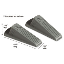 Load image into Gallery viewer, Master Caster® wholesale. Big Foot Doorstop, No Slip Rubber Wedge, 2.25w X 4.75d X 1.25h, Gray, 2-pack. HSD Wholesale: Janitorial Supplies, Breakroom Supplies, Office Supplies.