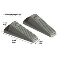 Master Caster® wholesale. Big Foot Doorstop, No Slip Rubber Wedge, 2.25w X 4.75d X 1.25h, Gray, 2-pack. HSD Wholesale: Janitorial Supplies, Breakroom Supplies, Office Supplies.