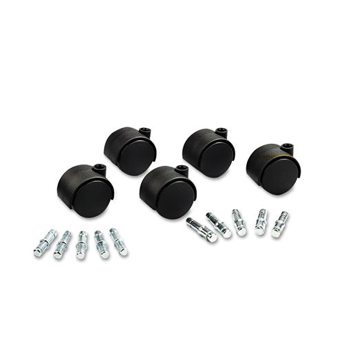 Master Caster® wholesale. Deluxe Duet Casters, Nylon, B And K Stems, 110 Lbs-caster, 5-set. HSD Wholesale: Janitorial Supplies, Breakroom Supplies, Office Supplies.